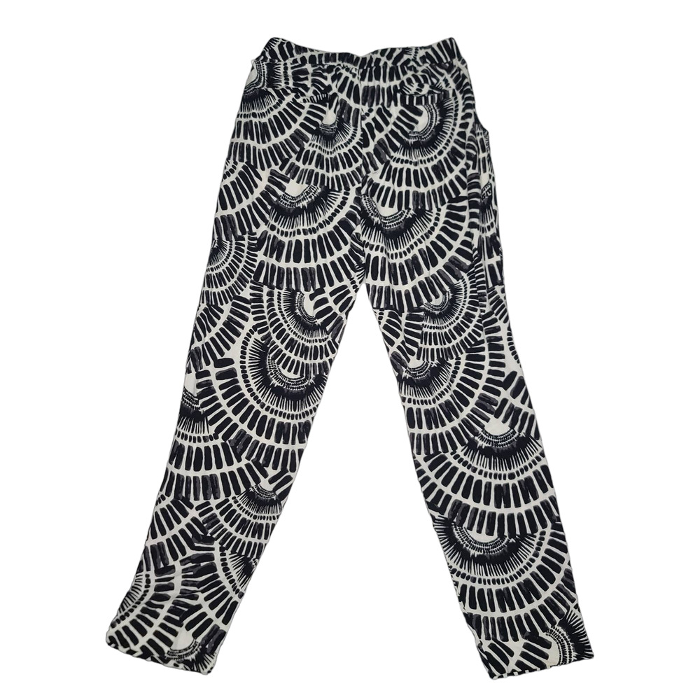 Trina Turk Black And White Patterned Jogger Pants